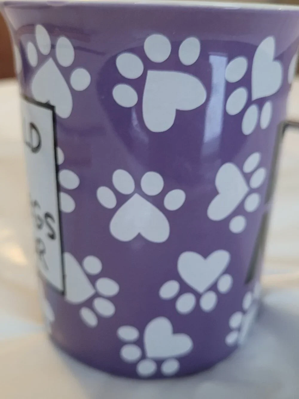 Dog Mom Purple Coffee Mug New Never Used Dog Lover Cup
